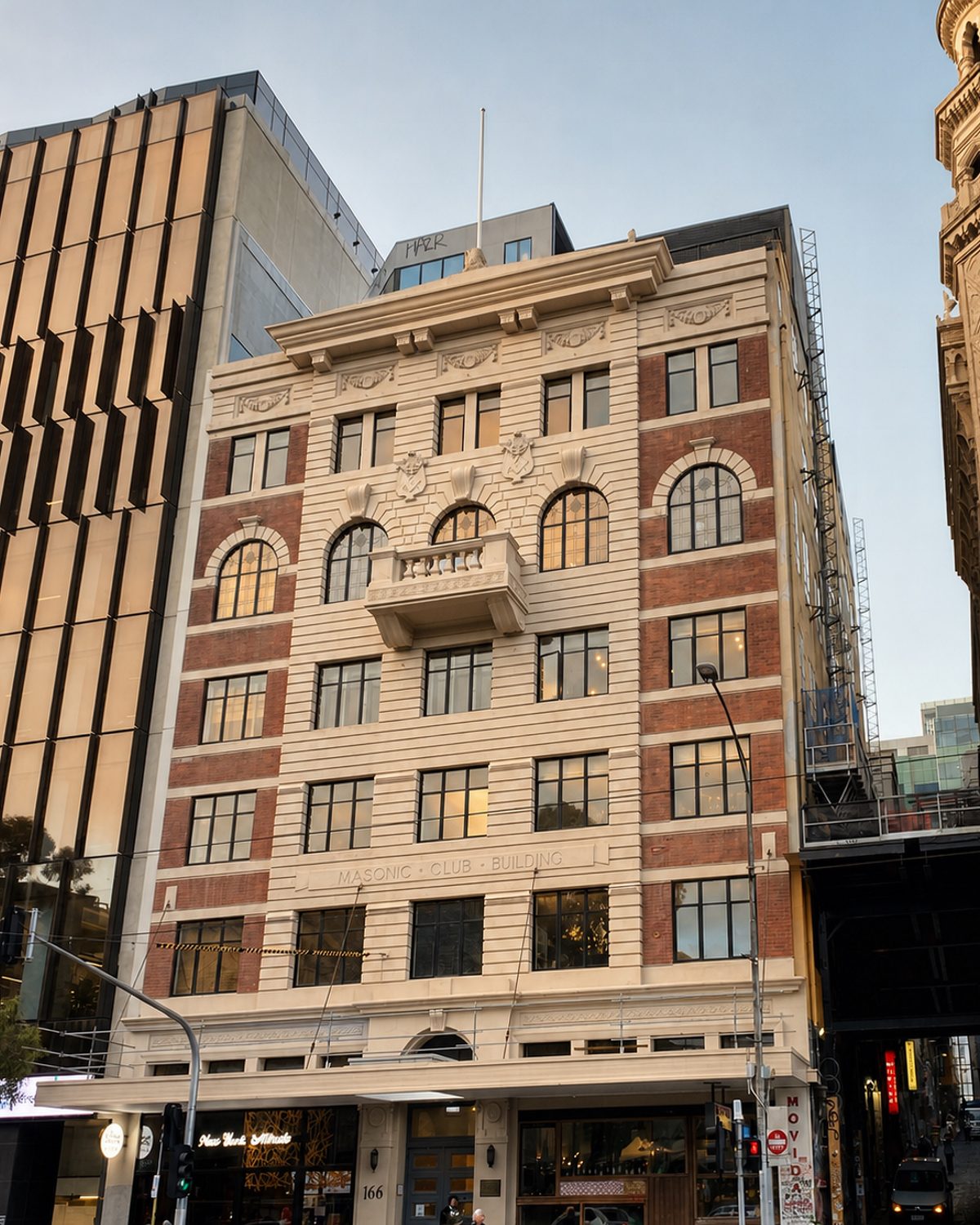 Masonic Club (AKA Cosmopolitan Apartments) facade