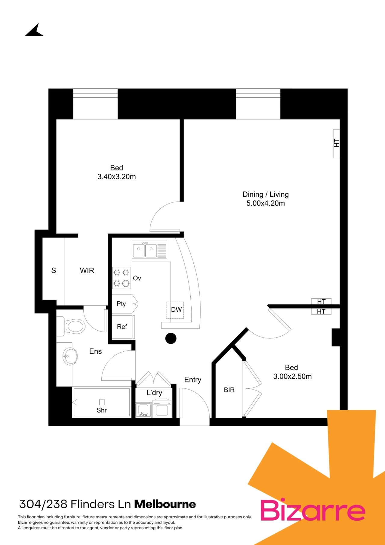 304/238 Flinders Lane, Melbourne VIC 3000 floorplan 1