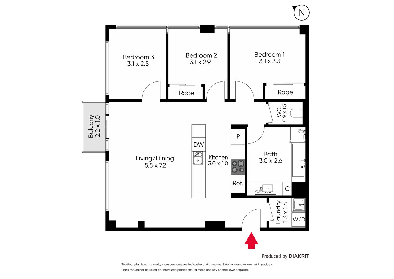 101/55-59 Flinders Lane, Melbourne VIC 3000 floor plan 1