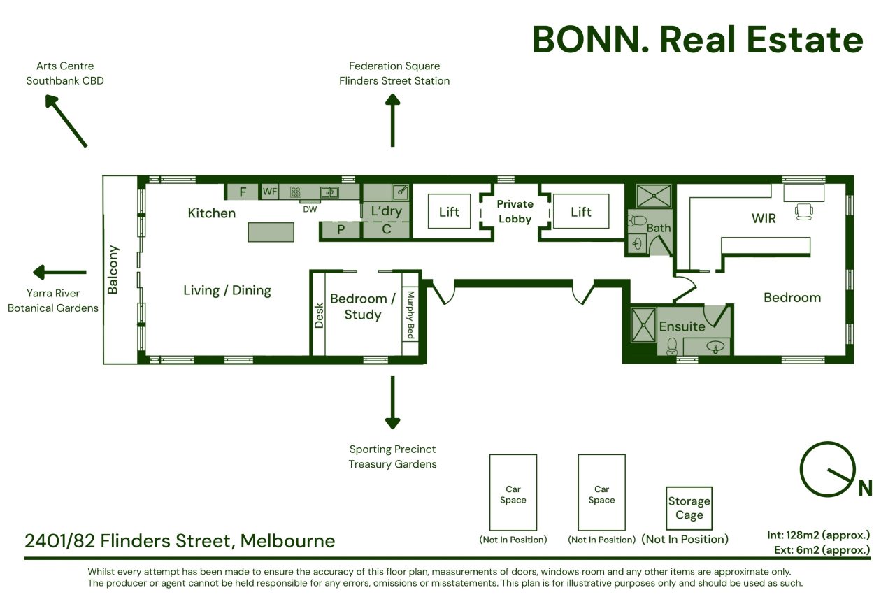 2401/82 Flinders Street, Melbourne VIC 3000 floorplan 1