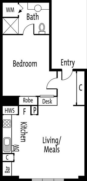 211/29-31 Market Street, Melbourne VIC 3000 floor plan 1