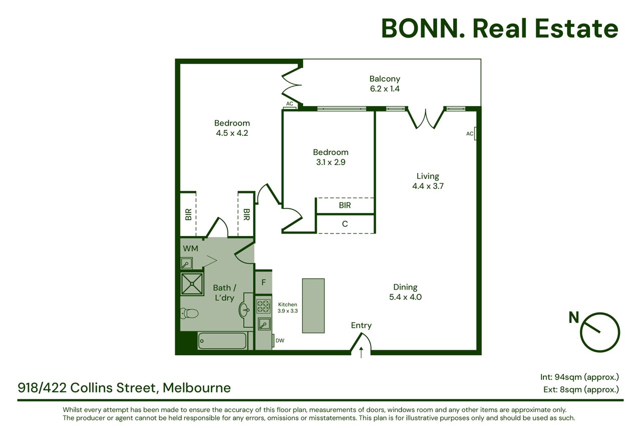 918/422 Collins Street, Melbourne VIC 3000 floorplan 1