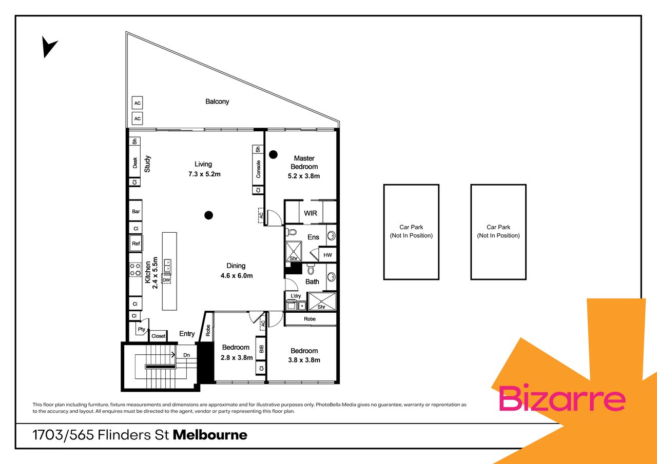 1703/565 Flinders Street, Melbourne VIC 3000 floorplan 1