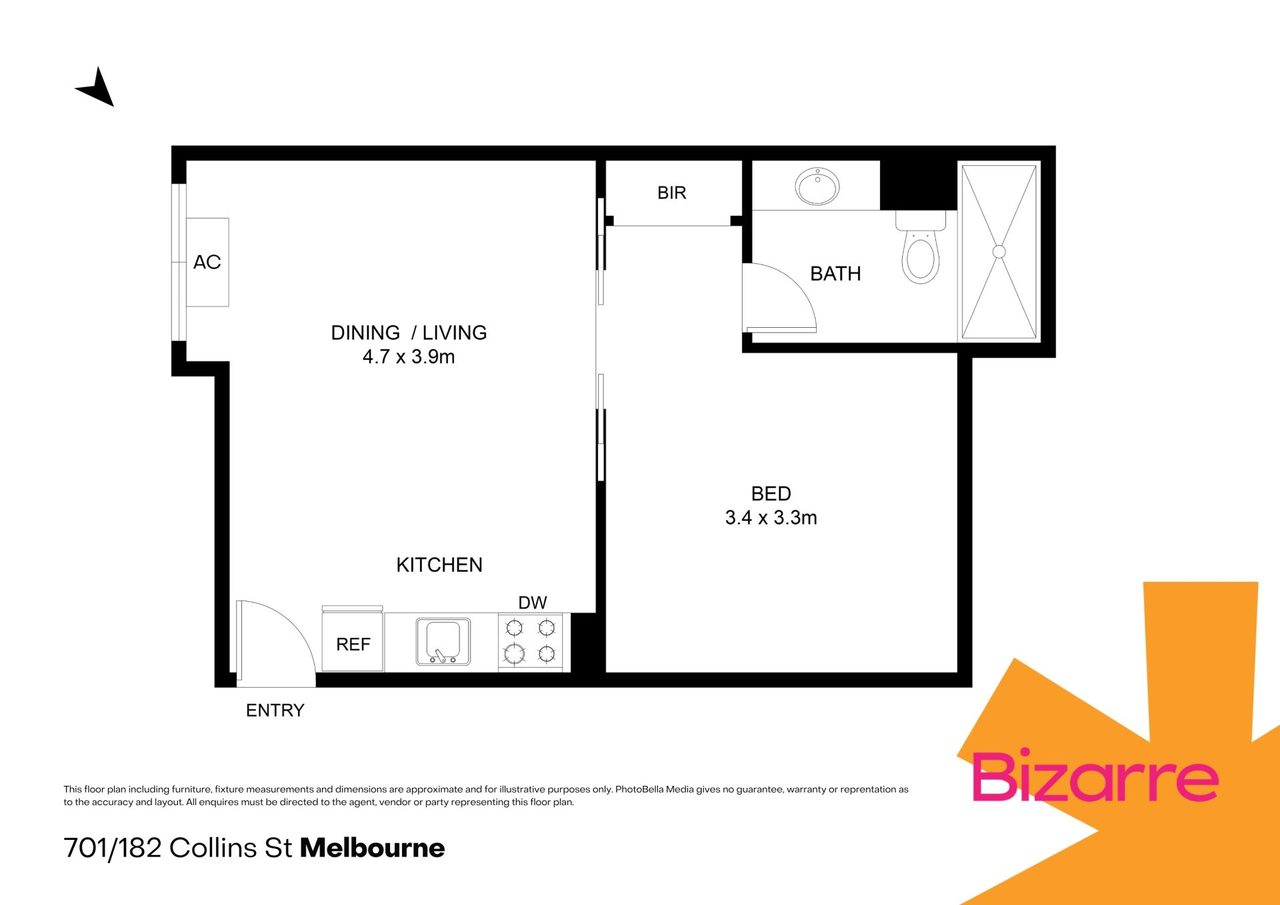 701/182 Collins Street, Melbourne VIC 3000 floorplan 1