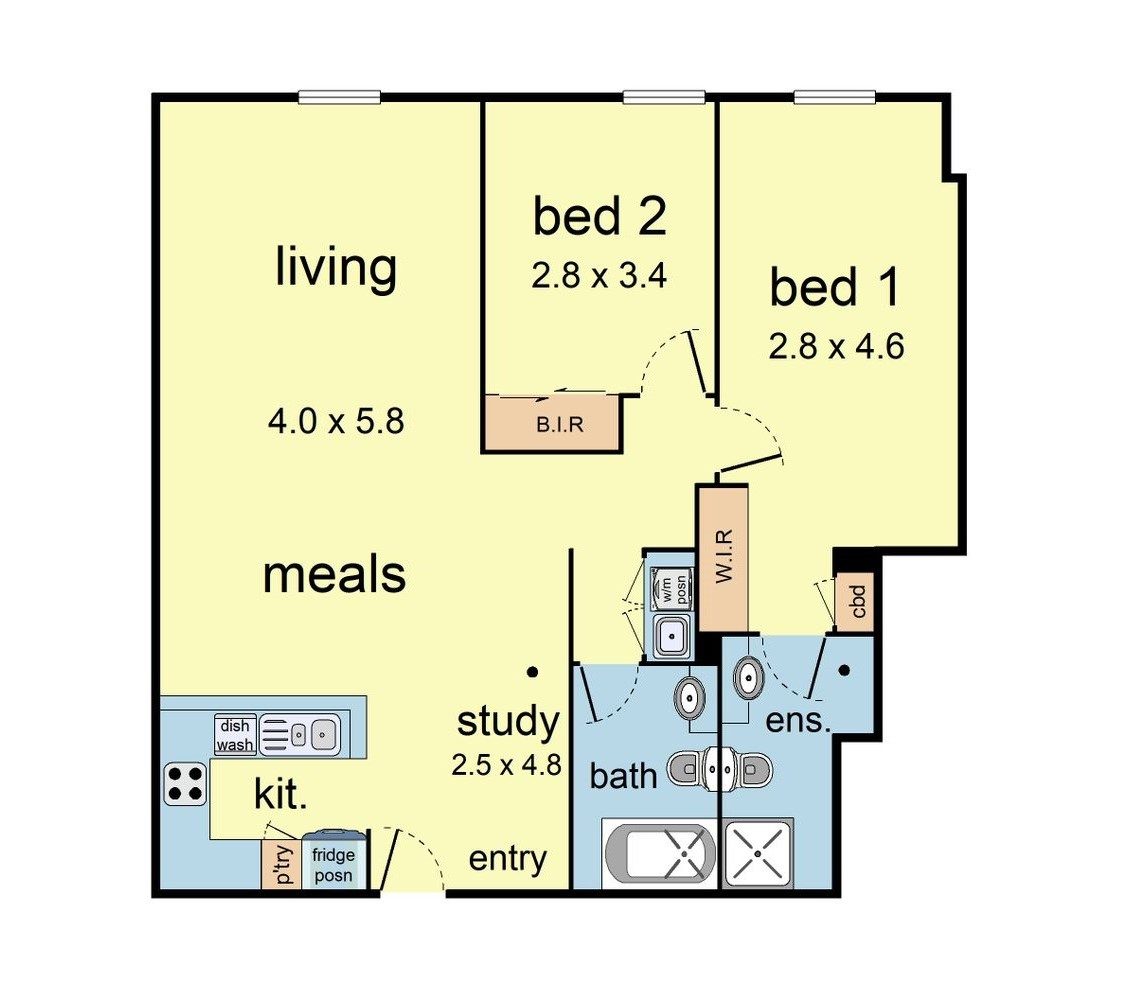 507/238 Flinders Lane, Melbourne VIC 3000 floor plan 1