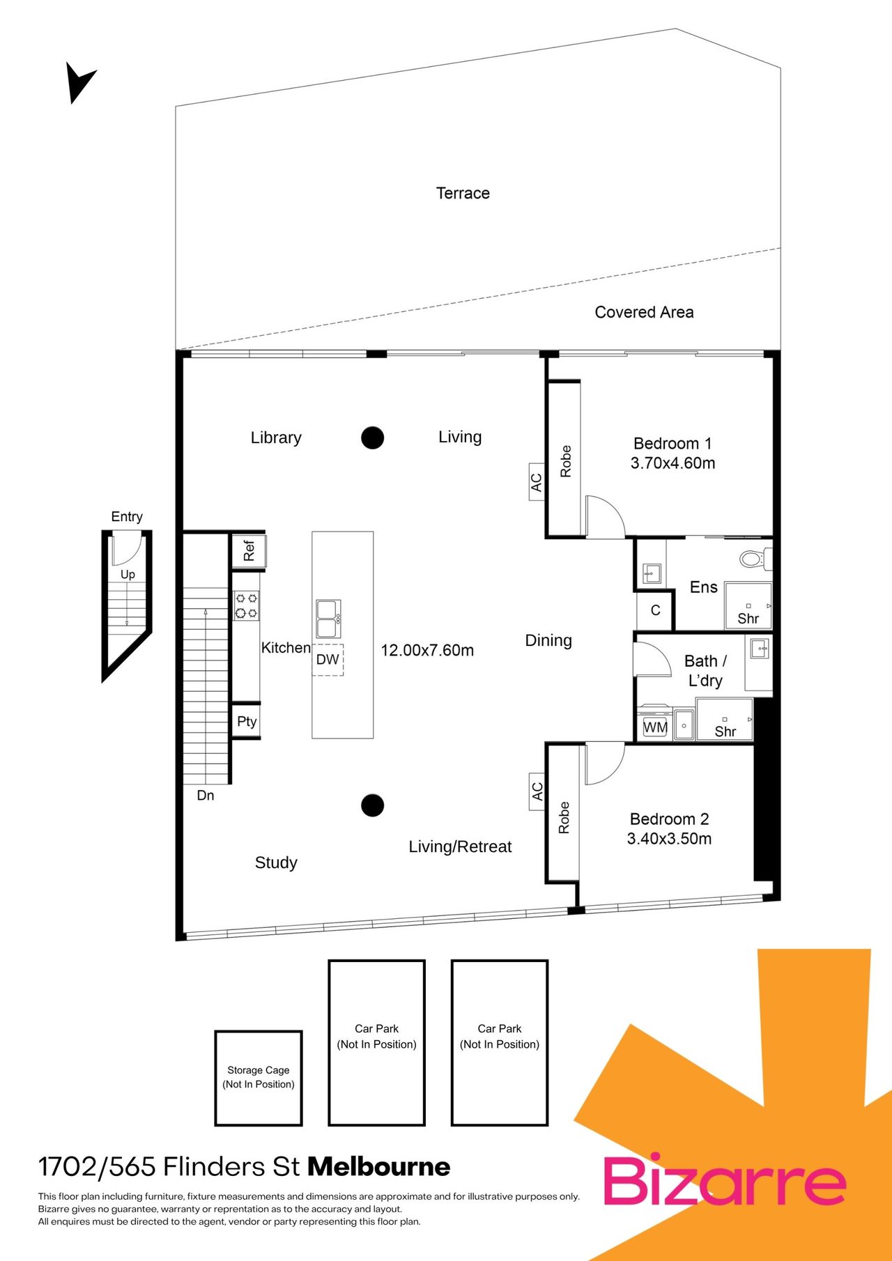 1702/565 Flinders Street, Melbourne VIC 3000 floorplan 1