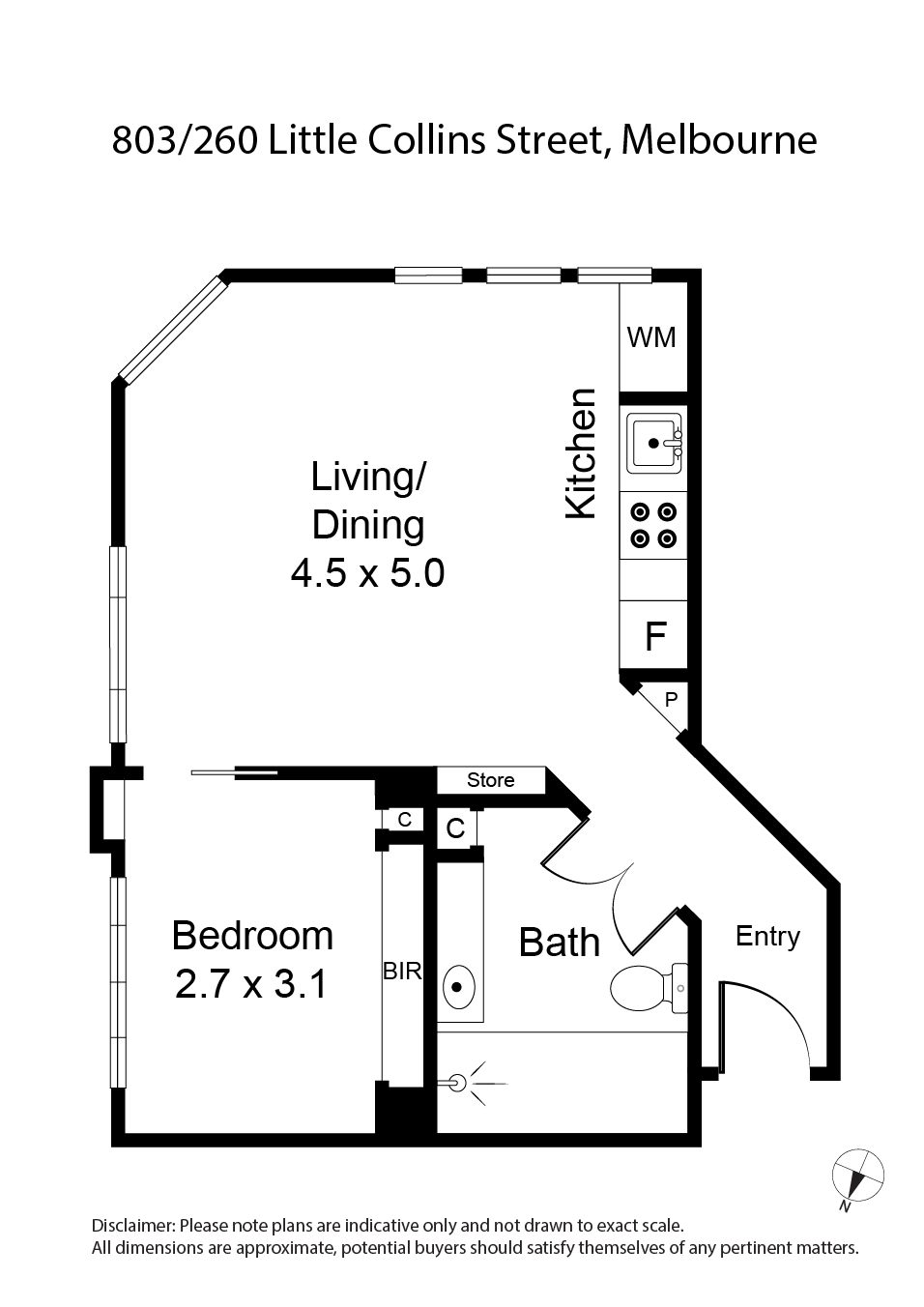 803/260 Little Collins Street, Melbourne VIC 3000 floorplan 1
