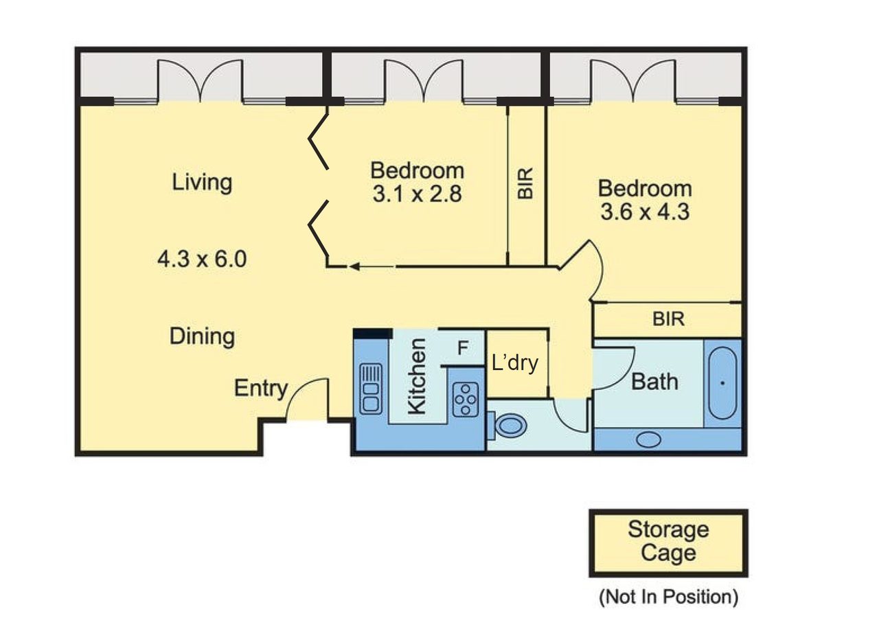 603/258 Flinders Lane, Melbourne VIC 3000 floor plan 1